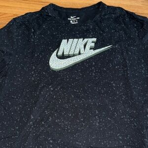 Nike Black and Gray Logo T-Shirt